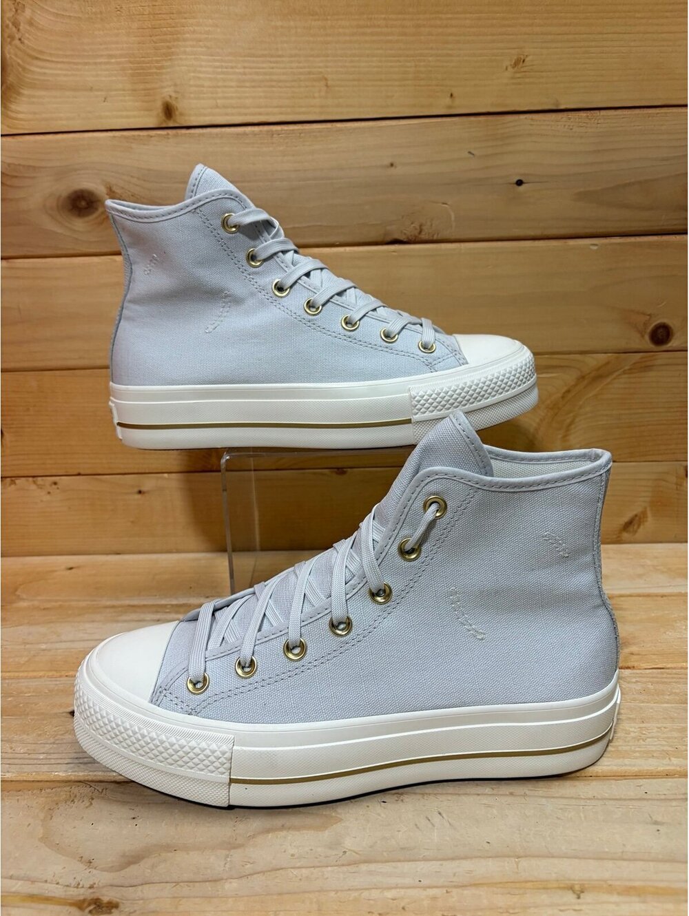 Converse CTAS Lift Barely Grey/Egret Platform High Top Sneakers shoes - Womens 9